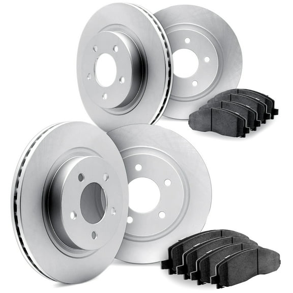 Dynamic Friction Company Front and Rear Brake Geospec Rotors with 5000 Euro Ceramic Brake Pads - 4604-10703