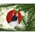 thumbnail image 2 of Carolines Treasures SS4687-CO1 Rat Terrier Flocons de Neige Rouges Ornement en Céramique de Noël, 2 of 2