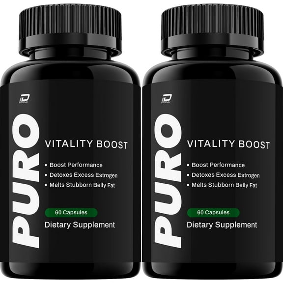 Puro for Men Capsules – Puro Vitamin Complex Pills, Energy, 2 Pack, 120 Capsules