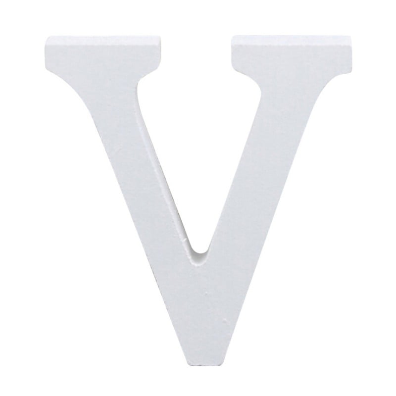 Decorative White Wood Letters Hanging Wall 26 Letters Ornaments Wooden