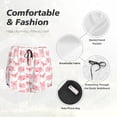 thumbnail image 6 of Picia Kawaii Pigs Pattern Women's 2 in 1 Athletic Running Shorts High Waisted Workout Casual Gym Sweat Shorts with Comfy Liner Zipper Pockets-Small, 6 of 9