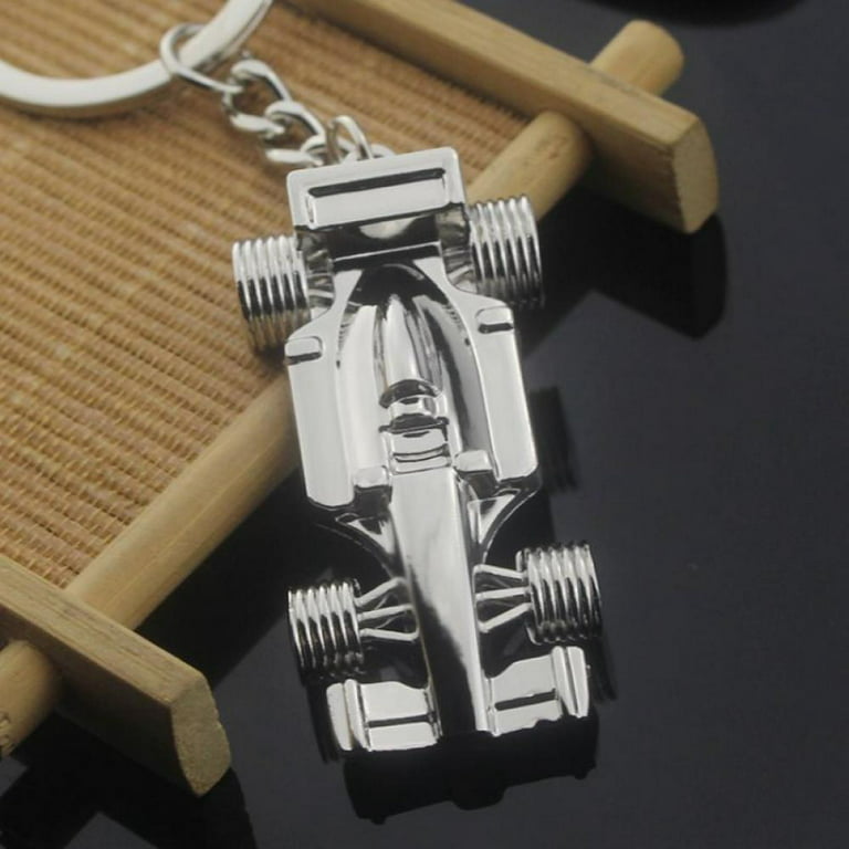 3D F1 Race Car KeyChain | Metallic Driver Keyfob Gift for Father Husband  Boyfriends