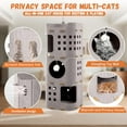 thumbnail image 2 of Inadays Cat House for Indoor Cats, 3-Storey Cozy Felt Cat Bed Cave with Tunnel Hideaway, Large Multi-Cat Condo for Rest & Play, Gray, 2 of 9