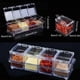 thumbnail image 4 of Advancent Tarro de condimento con cuchara Cuatro en , imprescindible para los entusiastas de la cocina, caja de condimento transparente de Cocina y Comedor, 4 of 6