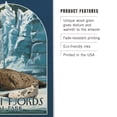 thumbnail image 3 of Kenai Fjords National Park, Alaska, Seals and Ice Shelf, Contour Birch Wood Wall Sign (6x9 Rustic Home Decor, Ready to Hang Art), 3 of 5
