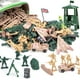 thumbnail image 1 of Set militar de 3 nutrias para hombre, 120 unidades, con vehículos y tapete de juego, 1 of 6
