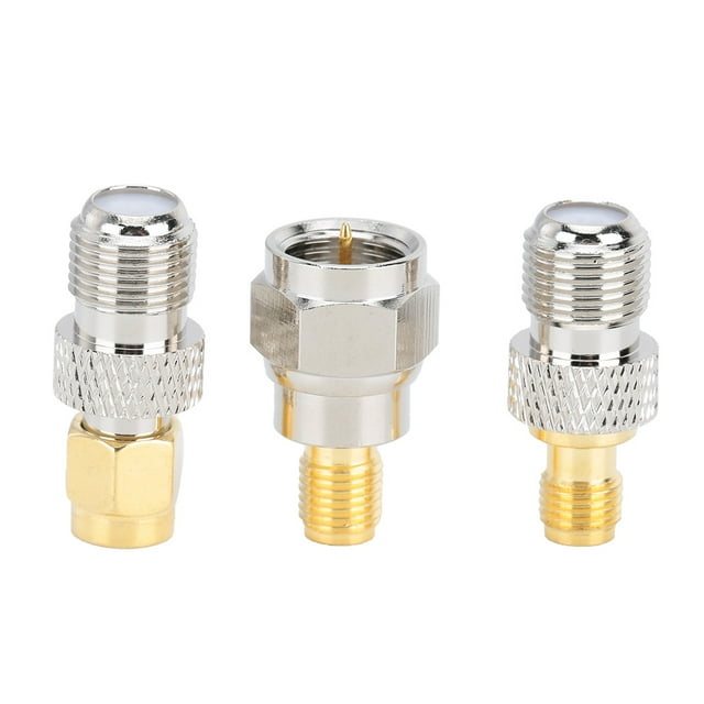 Conexión 6 Uds 50 Ohmios Impedancia Latón Puro Tipo F A Adaptador SMA Con Fuerte Conectividad Para Antenas Externas De Radio Wi Fi