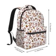 thumbnail image 2 of Honeii Christmas Santa Cartoon Snowman Print Backpack for Both Men and Women, Basic Bookbag for College, Work, or Travel,Rucksack Computer Bag-One Size, 2 of 5