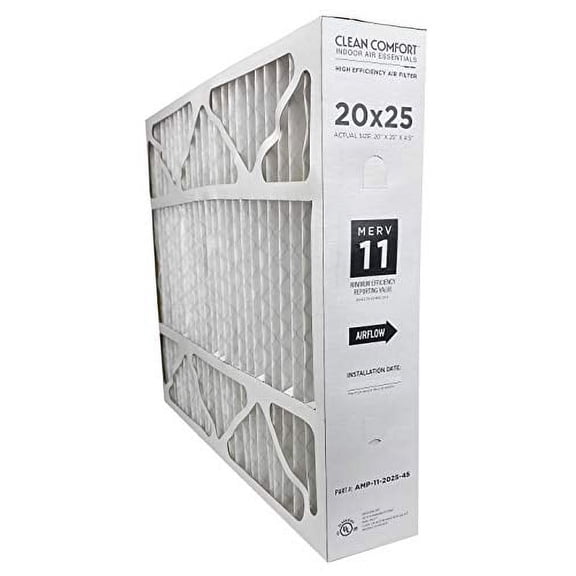 Clean Comfort AMP-11-2025-45 - 20" x 25" x 4.5" Media Air Filter, MERV 11