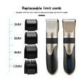 thumbnail image 3 of Electric Hair Clippers 0\.8\-2\.0mm Rechargeable Cordless Barber Man LED Ceramic Trimmers Shaver Machine with Limit Hairbrushes  Gold, 3 of 9