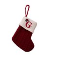 thumbnail image 2 of Lilgiuy 8 Inch Mini Cable Knit Christmas Stocking Letter A-Z, 2 of 3