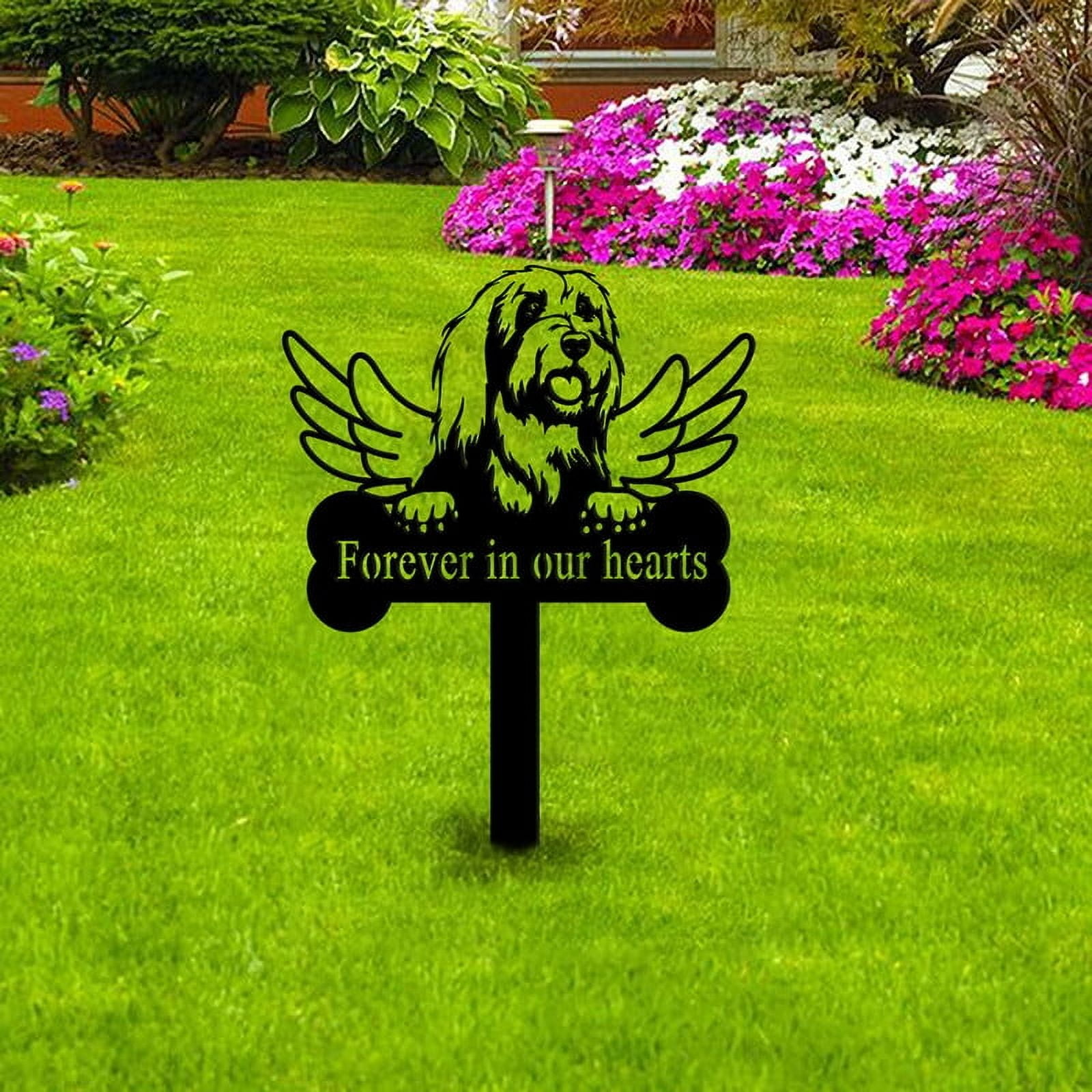 Pet Grave Markers Sign,Memorial Stake Plaque, Metal Outdoor Yard Decor Animal Remembrance Loss Gift, Sympathy Sign