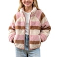 thumbnail image 5 of DJDLJWCJ Girls Zip Up Jacket 2-10 Fleece Lined Winter Warm Jacket Soft Comfortable Windbreaker Coat Pink Size 3-4Years, 5 of 8