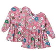 thumbnail image 5 of Esaierr Kids Toddler Girls Long Sleeve Dresses Baby Summer Floral Dresses Princess Dress Mid Length Comfortable Cute Princess Dress for 1-7 Years, 5 of 7