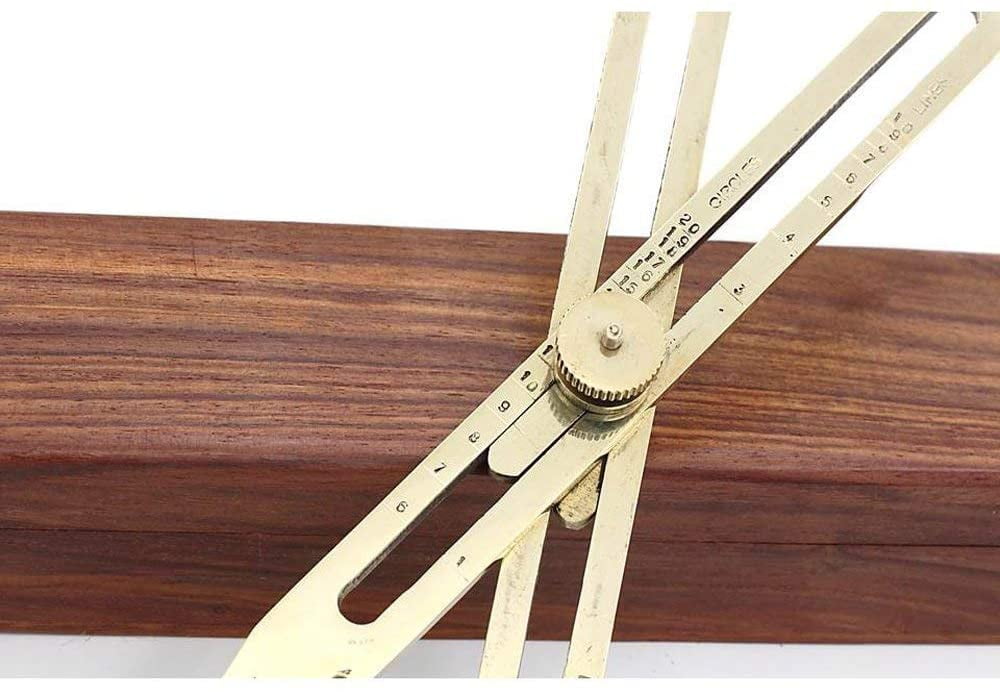 9" Proportional Brass Dividers Compass with Hard Wood Box and Stainless Steel