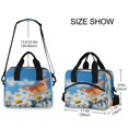 thumbnail image 4 of joogoo Butterfly Daisy Flower Insulated Lunch Bags Reusable Cooler Box with Shoulder Strap, 4 of 6