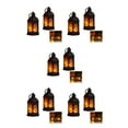 thumbnail image 1 of Guardoinrt 2piece European Style Ambient Light With Flickering Candlelight Indoor Decor Size Decorative Lantern black*2PCS 5Set, 1 of 6