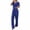 Blue, variant on SOOMLON Button up Pajamas Women Short Sleeve Shirts Polka Dots Long Pants Comfortable Knit Ribbed Two Piece Lounge Sets