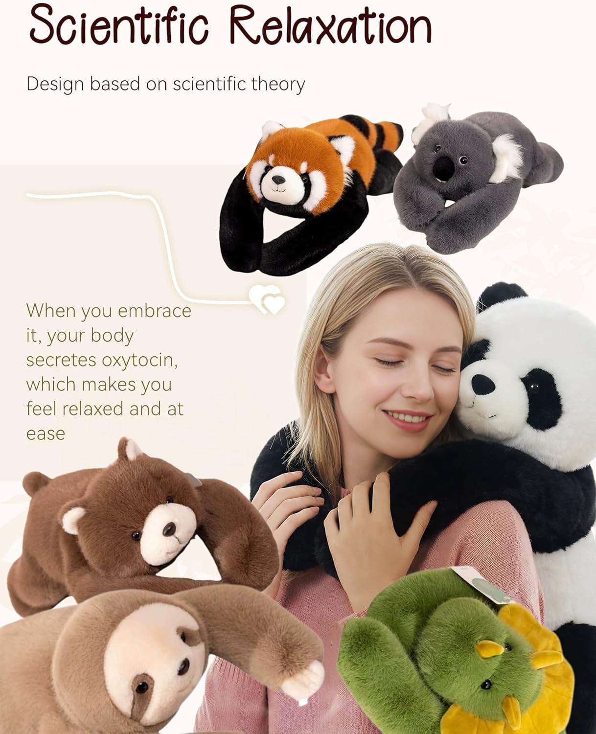 Pulse of Potential Weighted Stuffed Animal – The Panda Plush with Extra-Long Arms, Soft Huggable Weighted Plush for Relaxation, Comfort & Everyday Calm, for Home, Work & Travel (Panda-25.6'')