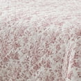 thumbnail image 5 of Lush Decor Peony Toile Reversible Cotton Quilt 3 Piece Set Full/ Queen Rosewood - Floral Quilt - Pink Bedding Set - Scalloped Edge - Coquette Decor, 5 of 10