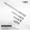 thumbnail image 3 of Uxcell 2" 3" 6" Socket Extension Set with 1/4" Drive Universal Joint Socket 4 Pcs, 3 of 7