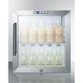 thumbnail image 4 of Summit Appliance SCR215LCSS 17 Commercially Approved Compact Beverage Center with 1.7 cu. ft. Capacity 2 Adjustable Chrome Shelves Automatic Defrost and Lock in Stainless Steel, 4 of 4