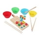thumbnail image 3 of Bolas de arcoíris de madera en tazas, juego de cuentas con clip para clasificar y contar colores, juguete Montessori para niñas y niños, 3 of 9