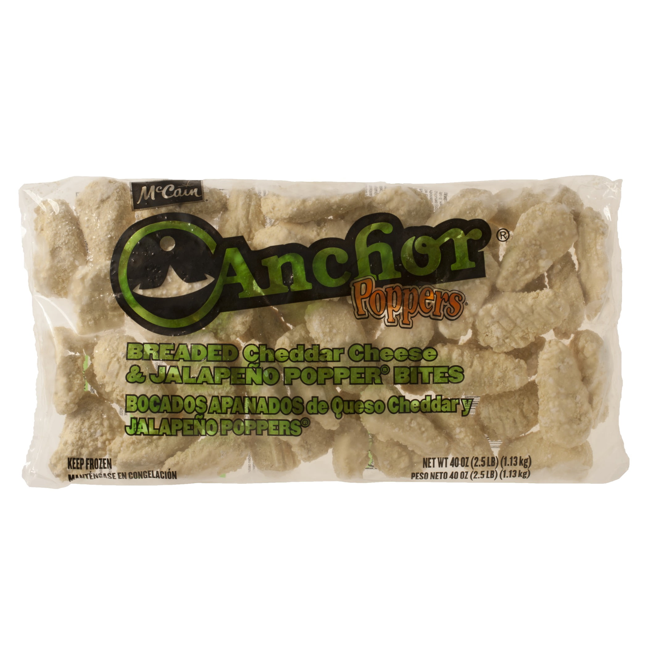 Case of 6, Mccain, Anchor, Breaded Cheddar Cheese And Jalapeno Popper Bites, 2.5 lbs.