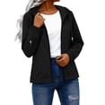 thumbnail image 4 of Enjoytime Rain Coats For Women Lightweight Waterproof Hooded Rain Jacket Outdoor Hiking Travel Windbreaker With Packable, 4 of 8