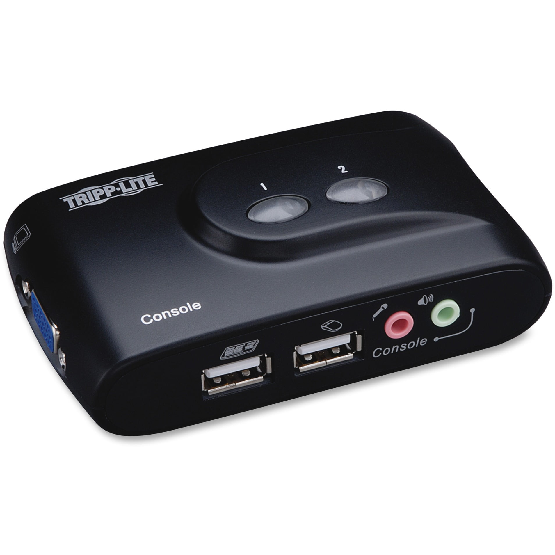 Tripp Lite 2Port Desktop Compact USB KVM Switch with Audio & Cable Kit