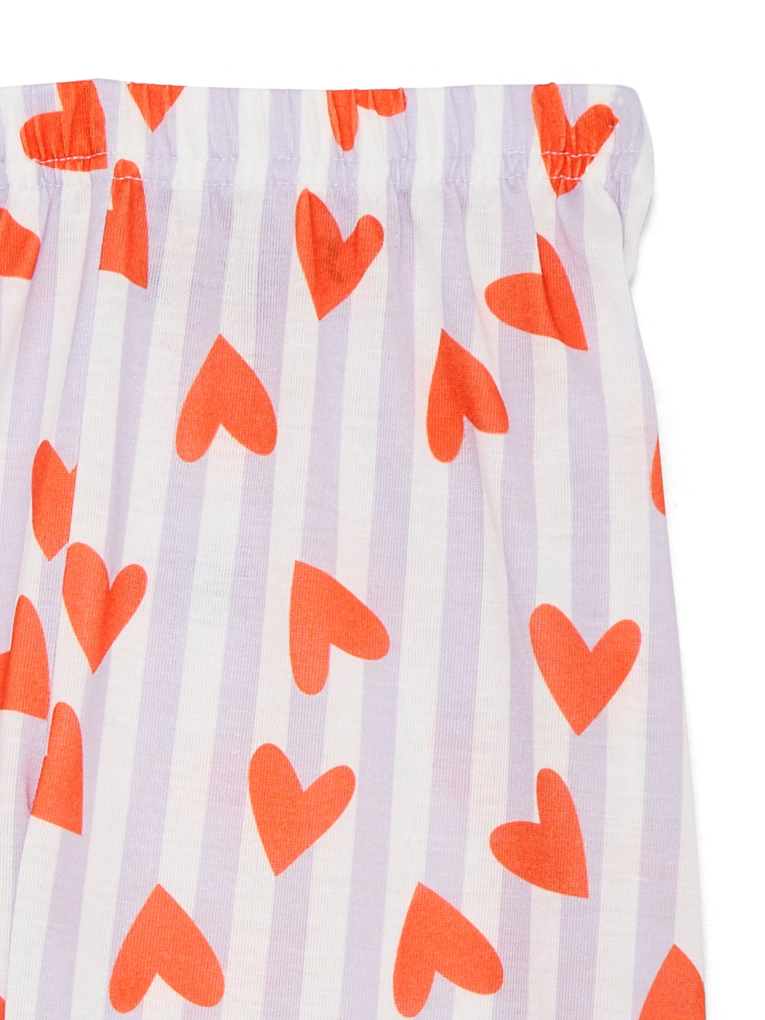 Major Cuddles Girls Valentine's Long Sleeve Top and Pants Pajama Sleep Set, 2-Piece, Sizes 4-12