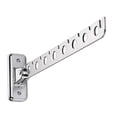 thumbnail image 2 of Folding Wall Mounted Clothes Hanger, Clothes Hook (8 Holes) With 8 Pcs Gold Silver Handles Hardware, 2 of 5