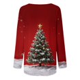 thumbnail image 5 of Horkkom Christmas Shirts for Women Tunic Crew Neck Christmas Tree Tops Long Sleeve Fall Xmas Tops L, Gifts for Women, 5 of 5