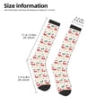 thumbnail image 2 of Daiia Sports Socks Retro bows Printed Novelty Crew Socks for Men Women Knee High Socks Cotton Socks Soft & Breathable Support Unisex Socks, 2 of 6