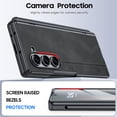 thumbnail image 6 of Oupeigar for Samsung Galaxy Z Fold 6 Phone Case with S Pen Holder [Hinge Protection & Screen Protection] PU Leather Matte PC Shockproof Case-Black, 6 of 8