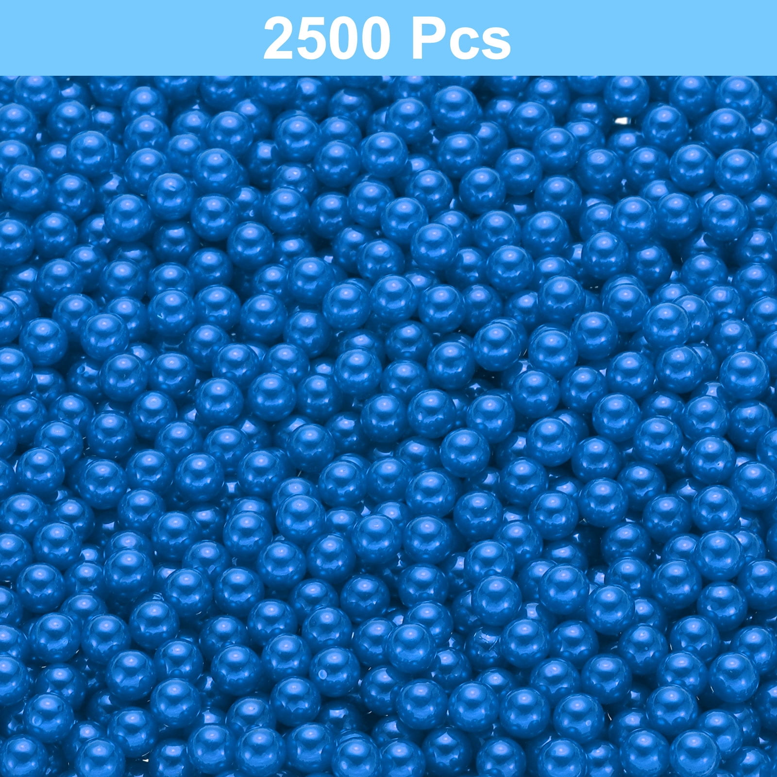 Unique Bargains Durable Faux Pearl for Crafting No Hole Pearls for Vase Fillers Dark Blue