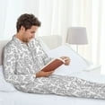 thumbnail image 6 of Sikiie Snake Mens Pajama Set, Soft Warm Long Sleeve Sleepwear, Cozy Button-Down Pjs for Men-X-Large, 6 of 7