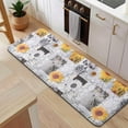 thumbnail image 5 of White Gray Photo Frame Daisy Sunflower Pattern Kitchen Rug Mat,Kitchen Runner Rugs Non Skid Washable,Decorative Kitchen Floor Mats for Kitchen,Sink,Laundry,17"x47.2", 5 of 7