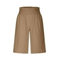 thumbnail image 4 of Tittly Sweatpants Women Lounge Pants Women Womens Casual Solid Side Pockets Pants Shorts Elastic Waist Pockets Daily Shorts Shorts for Women Womens Pants Khaki XL, 4 of 6
