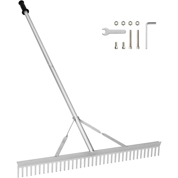 Aluminum Landscape Rake,Leaf Rake Tool for Loosening Soil, Lawn Care