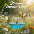 thumbnail image 3 of Hanging Bird Bath with Solar Fountain Outdoor Hanging Bird Bath with Solar Fountain, Large Humming Birds Baths Fountains, with Solars Pump & Glass Bowl for Outdoor, Gardens, 3 of 7