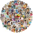 thumbnail image 1 of Paquete de 100 pegatinas de búho para niños, pegatinas impermeables de búho para botella de agua, pegatinas de vinilo de animales para ordenador portátil JM, 1 of 6