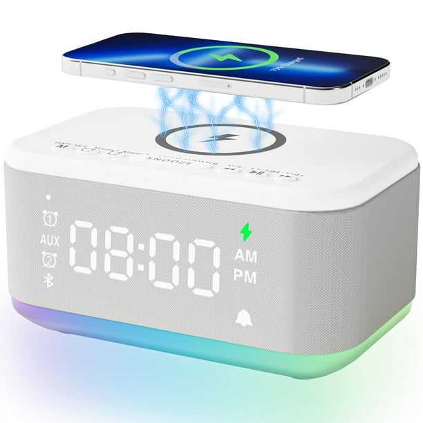 Cargador inalámbrico con altavoz despertador Fansbe Tech A21-B