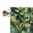 thumbnail image 4 of Summer Palm Tree Valances for Windows Farmhouse Kitchen Curtains Valances Rod Pocket Valance Curtains for Kitchen Windows Nature Green Tropical Plant Leaves Window Valances for Bathroom 54"x18", 4 of 6