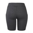 thumbnail image 4 of Sofra Ladies Cotton High Waist Outseam 15" Length Running Workout Biker Shorts w/ Side Pockets, 4 of 4