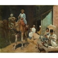 thumbnail image 3 of Edwin Lord Weeks 17x15 Black Modern Framed Museum Art Print Titled - A Market in Ispahan, 3 of 5
