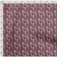 thumbnail image 4 of Soimoi Llama Alpaca Printed, Cotton Satin Spandex, Sewing Fabric by The Yard 54 Inch Wide, Decorative Fabric for Dresses and Home Accents, Maroon, 4 of 5