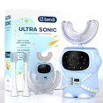 thumbnail image 1 of Cepillo de dientes eléctrico Bendi Kids en forma de U de 2 a 7 años con 5 modos, 1 of 6