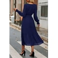 thumbnail image 3 of PRETTYGARDEN Women's Maxi Dress Fall Long Sleeve Wrap V Neck Ruffle Flowy Belted Spring Wedding Guest Vacation, 3 of 8