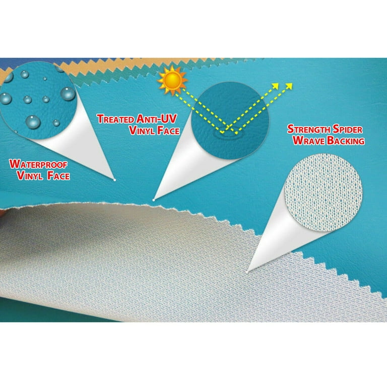 Marine Grade Vinyl Upholstery Fabric Fake Leather Materials Waterproof  Anti-UV